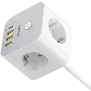 شارژر رومیزی 20 وات 4 پورت بیسوس مدل  PowerCombo Cube 20w S321A