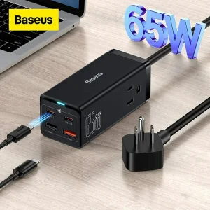 شارژر دیواری 65 وات بیسوس مدل 5پورت CCGAN65-1ACC