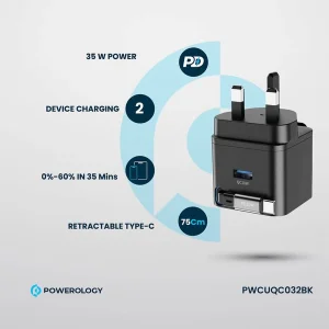 شارژر ۳۵ وات پاورولوجی مدل pwc032