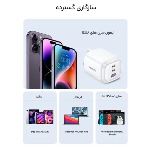 شارژر دیواری 65 وات یوگرین مدل CD306 کد 15335