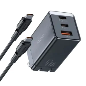شارژر 67 وات دارای 2 پورت مک دودو مدل CH1536 به همراه کابل usb-c