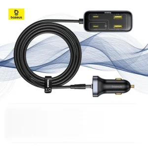 شارژر فندکی 110 وات 6 پورت بیسوس مدل BackseatPal L1