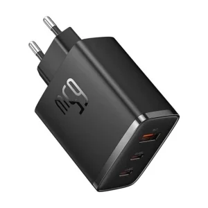 شارژر دیواری 65 وات 3 پورت بیسوس مدل Cube Pro