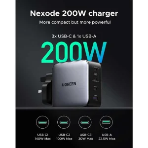 شارژر دیواری 200 وات سه پورت یوگرین مدل 35540