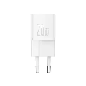 شارژر دیواری 20 وات بیسوس مدل GAN5 mini به همراه کابل تبدیل usb-c
