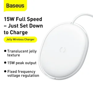 شارژر بی سیم باسئوس مدل Jelly Wireless Charger 15W