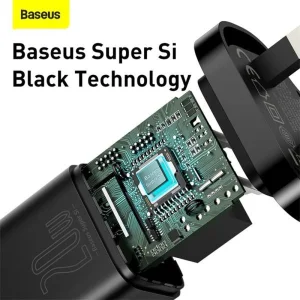 شارژر دیواری باسئوس مدل Super SI tzccsup-l01 به همراه کابل USB-C