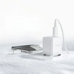 شارژر دیواری 20 وات بیسوس مدل Palm 1C به همراه کابل تبدیل USB-C