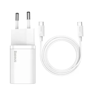 شارژر دیواری 25 وات باسئوس مدل CCCJG25CE به همراه کابل USB-C