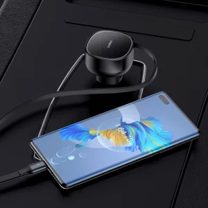 شارژر فندکی 60 وات بیسوس مدل Retractable به همراه کابل USB-C