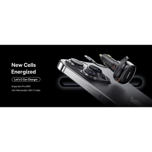 شارژر فندکی 60 وات بیسوس مدل Retractable به همراه کابل USB-C