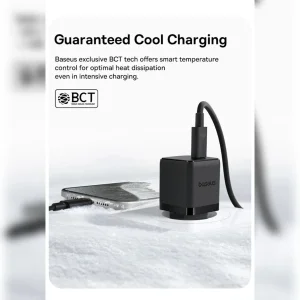 شارژر دیواری 20 وات بیسوس مدل 20W Palm به همراه کابل USB-C