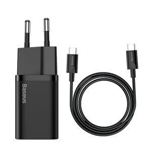 شارژر دیواری باسئوس Quick Charger 25W به همراه کابل تبدیل  usb-c