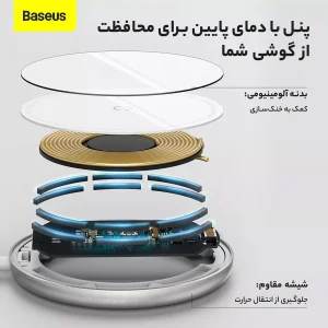 شارژر بی سیم باسئوس مدل Simple Mini Magnetic Wireless Charger WX01-JKF