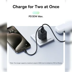 شارژر دیواری 30 وات بیسوس مدل Palm 30W  به همراه کابل USB-C