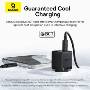 شارژر دیواری 30 وات بیسوس مدل Palm 30W  به همراه کابل USB-C