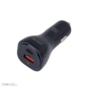 شارژر فندکی 30 وات 2 پورت گرین لاین مدل GNRCC50WBK به همراه کابل USB-C به USB-C به طول 1 متر