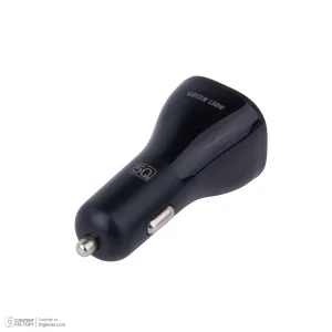 شارژر فندکی 30 وات 2 پورت گرین لاین مدل GNRCC50WBK به همراه کابل USB-C به USB-C به طول 1 متر