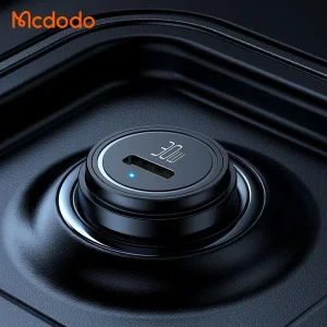 شارژر فندکی 30 وات مک دودو مدل MCA8 به همراه کابل تبدیل USB-C به لایتنینگ