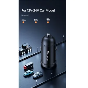 شارژر فندکی 30 وات مک دودو مدل MCA8 به همراه کابل تبدیل USB-C به لایتنینگ