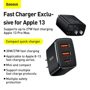 شارژر دیواری 30 وات بیسوس مدل CCCP30UC