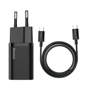 شارژر دیواری باسئوس مدل CCSUP-L02 به همراه کابل تبدیل USB-C