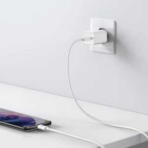 شارژر دیواری باسئوس مدل CCSUP-L02 به همراه کابل تبدیل USB-C