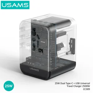 شارژر دیواری 25 وات سه پورت یوسمز مدل CC309