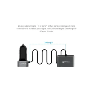 شارژر فندکی 57 وات نیلکین مدل PowerShare Car Charger