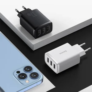 شارژر دیواری باسئوس مدل Compact Charger 3port