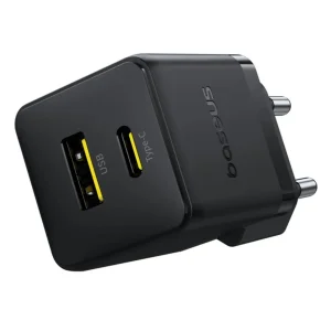 شارژر دیواری 20 وات دو پورت بیسوس مدل CCZC20UE  به همراه کابل usb-C