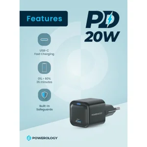 شارژر دیواری 20 وات پاورولوجی مدل PWCUQC015