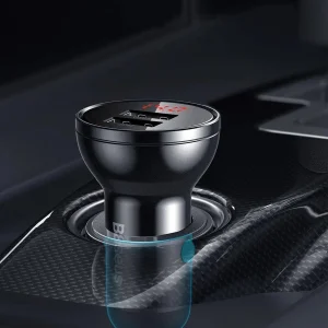 شارژر فندکی  باسئوس مدل Car Charger Suit-24W به همراه کابل تبدیل microUSB/ USB-C / لایتنینگ