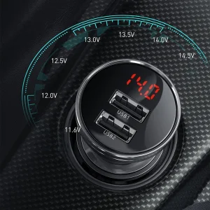 شارژر فندکی  باسئوس مدل Car Charger Suit-24W به همراه کابل تبدیل microUSB/ USB-C / لایتنینگ