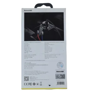 شارژر فندکی  باسئوس مدل Car Charger Suit-24W به همراه کابل تبدیل microUSB/ USB-C / لایتنینگ