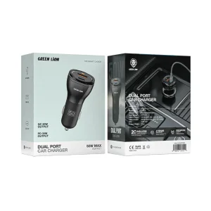 شارژر فندکی ۵۰ وات دو پورت گرین لاین مدل Dual Port Car Charger 50W
