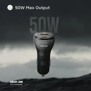 شارژر فندکی ۵۰ وات دو پورت گرین لاین مدل Dual Port Car Charger 50W