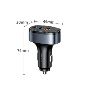 شارژر فندکی 100 وات سه پورت یوسمز مدل CC257