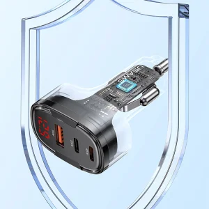 شارژر فندکی 100 وات سه پورت یوسمز مدل CC257