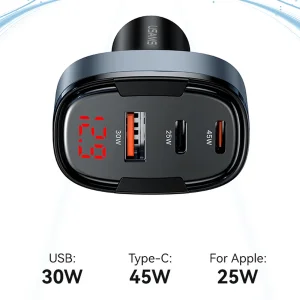 شارژر فندکی 100 وات سه پورت یوسمز مدل CC257