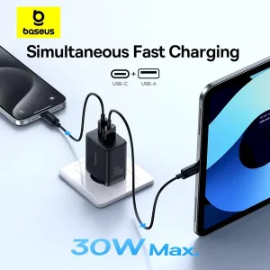 شارژر دیواری 30‌ وات بیسوس مدل Cube 30W CCXFK30UE