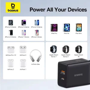 شارژر دیواری 30‌ وات بیسوس مدل Cube 30W CCXFK30UE