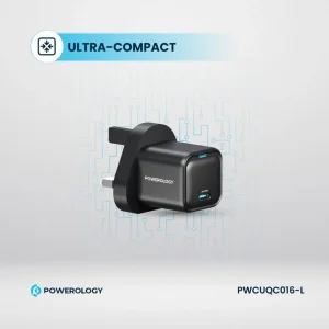 شارژر دیواری 20 وات پاورولوجی مدل PWCUQC016-L به همراه کابل لایتنینگ