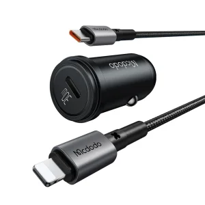 شارژر فندکى 30 وات مک دودو مدل PD30W به همراه كابل لایتنینگ