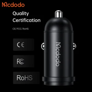 شارژر فندکى 30 وات مک دودو مدل PD30W به همراه كابل لایتنینگ