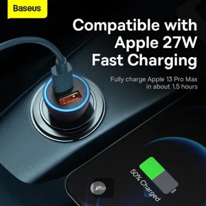 شارژر فندکی 60 وات بیسوس مدل CCJDZ-MC 60W