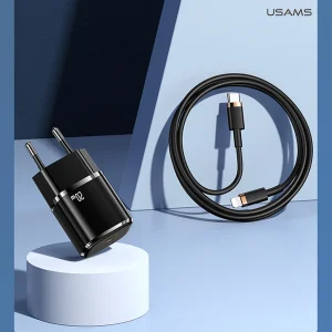 شارژر دیواری یوسمز مدل TU36PD-20W به همراه کابل تبدیل لایتنینگ