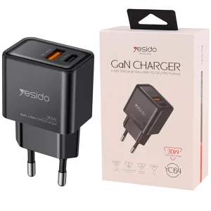 شارژر دیواری 30 وات 2 پورت یسیدو مدل YC64