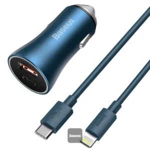 شارژر فندکی باسئوس مدل tzccjd-0g به همراه کابل تبدیل USB-C
