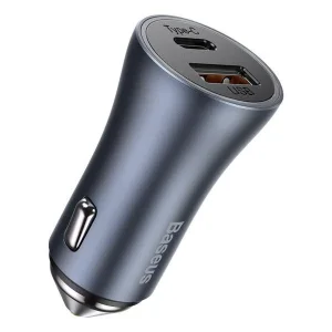 شارژر فندکی باسئوس مدل tzccjd-0g به همراه کابل تبدیل USB-C